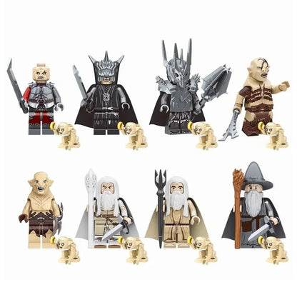 Mini Lord Rings Action Figures Building Block Ringwraiths Orcs Legion Elf King Princ Knight Dwarf Wizard Movie Characters Bricks