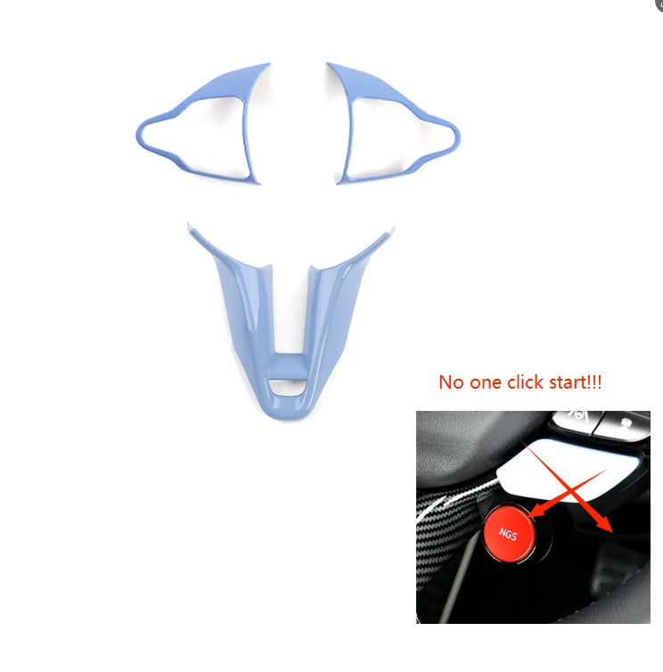 For Hyundai Veloster JS N 2019-2023 i30 N /CN7 N 2024 2025 Car Steering Wheel Button Frame Chin Decoration Cover Trim
