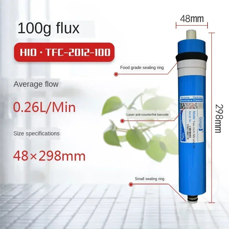 50/75/100/150/400GPD Home Kitchen Reverse Osmosis RO Membrane Replacement Water System Filter Water Purifier Drinking Treatment