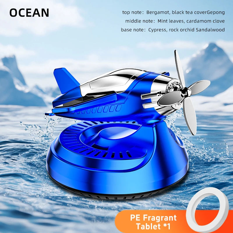 Solar Car Air Freshener Perfume Helicopter Decor Interior Decor Solar Car Rotating Aromatherapy Perfume Car Decorative Accessori