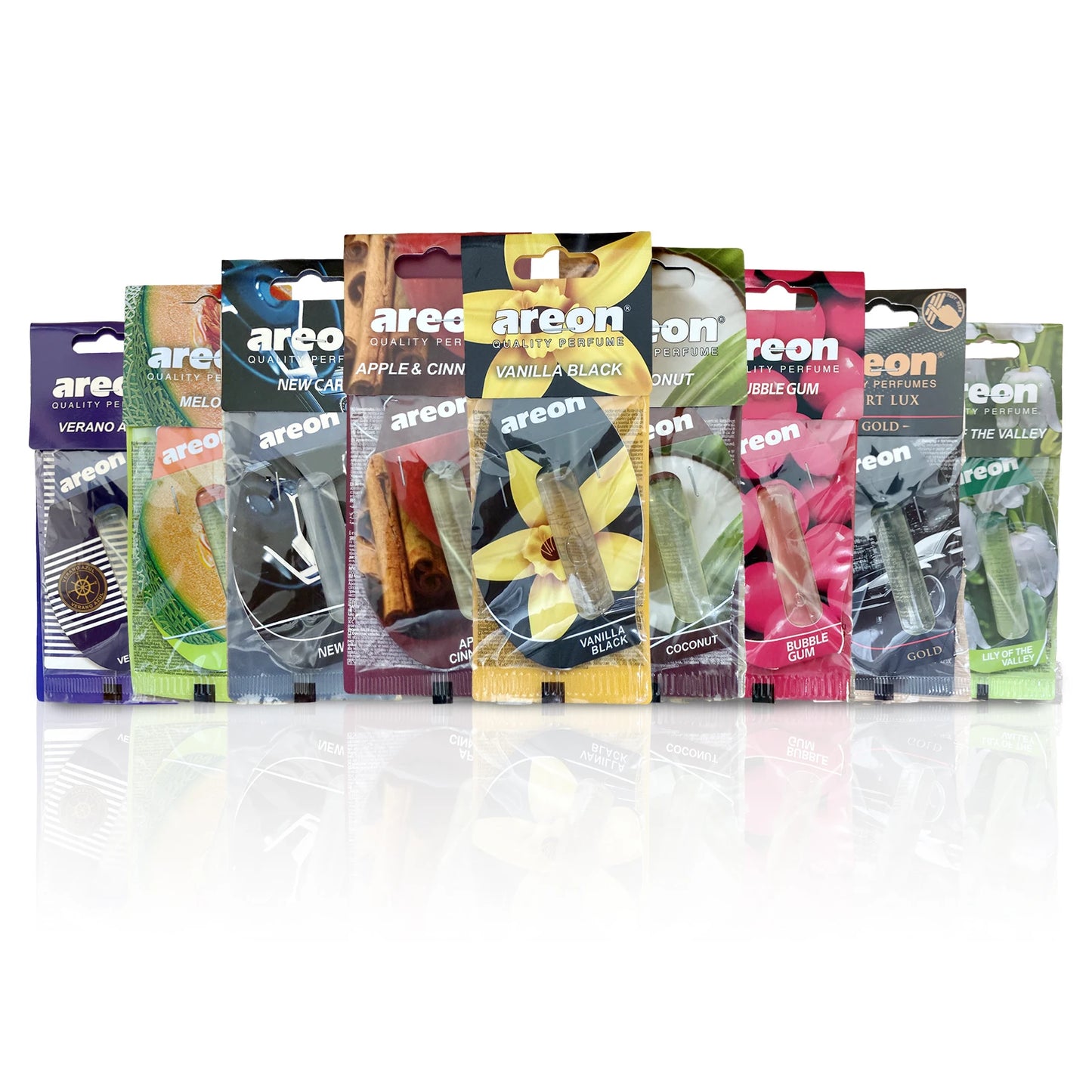 3-18pcs Car Air Freshener Natural Tea Fragrance Vehicle-mounted Hanging Vanilla Scent Water Drop-shaped Car Interior Accessory