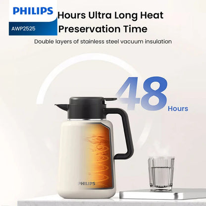 Philips 1.8L Thermal Kettle SUS316 Stainless Steel 48H Vacuum Insulated Water Flask Household Kitchen Hot Water Bottle AWP2525