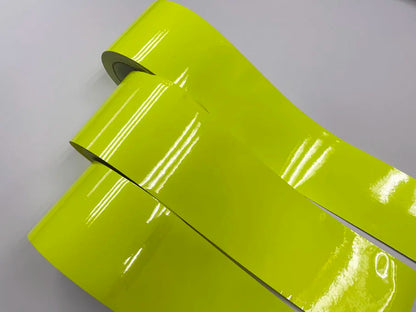10cm*1/2/3/4/5/6/8M Premium Glossy fluorescent yellow Vinyl Wrap Film Sheet Air Release Self-adhesive Sticker Decal