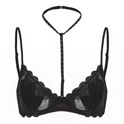 French-style Heart Embroidery Lingerie Set for Petite Women Soft Steel Cups Romantic Bra Set Hot Sale Comfortable  S-XL Hot Sale