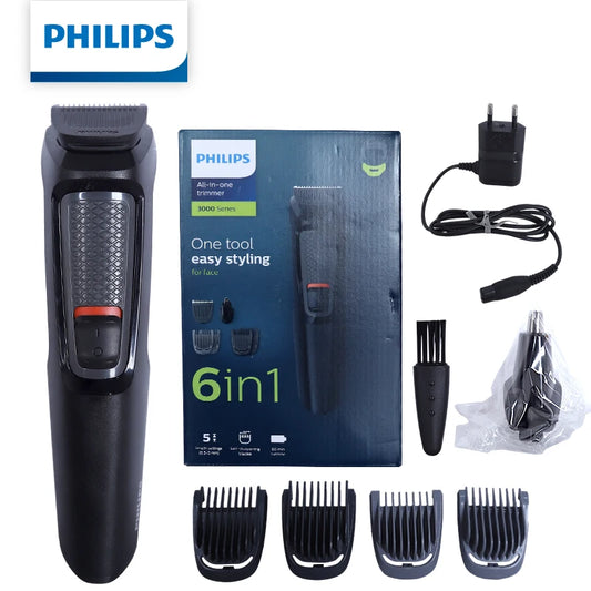 Philips 6-in-1 Grooming Kit Nose Ear Hair Trimmer Beard Styling Self-sharpening Stainless Steel Blades MG3710