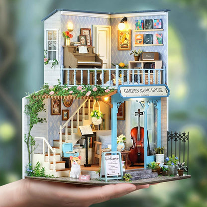 DIY 3D Puzzles Wooden Dollhouse Furniture Light Kit Doll House Casa Miniature Accessories Wooden Toys For Xmas Birthday Gift