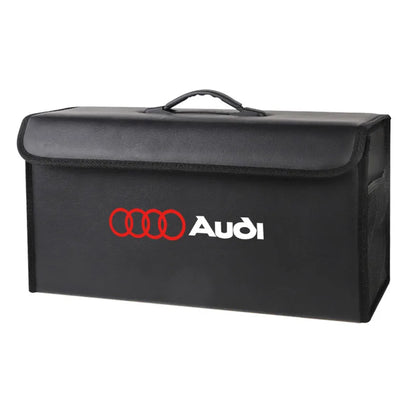 Car Trunk Collapsible Leather Tidying Stowing Box Accessories For Audi Sline A1 A3 A4 A5 A6 A7 A8 B8 B9 B6 C6 Q2 Q3 Q5 Q7 Q8 TT
