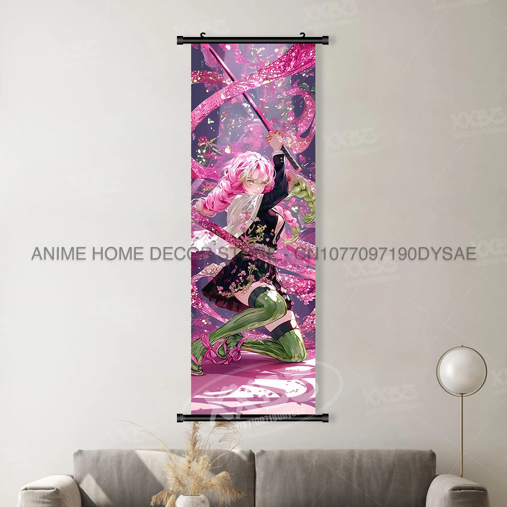 Anime Demon Slayer: Kimetsu No Yaiba Figures Poster Canvas Print Hanging Painting Wall Art Scrolls Picture Home Decoration Mural