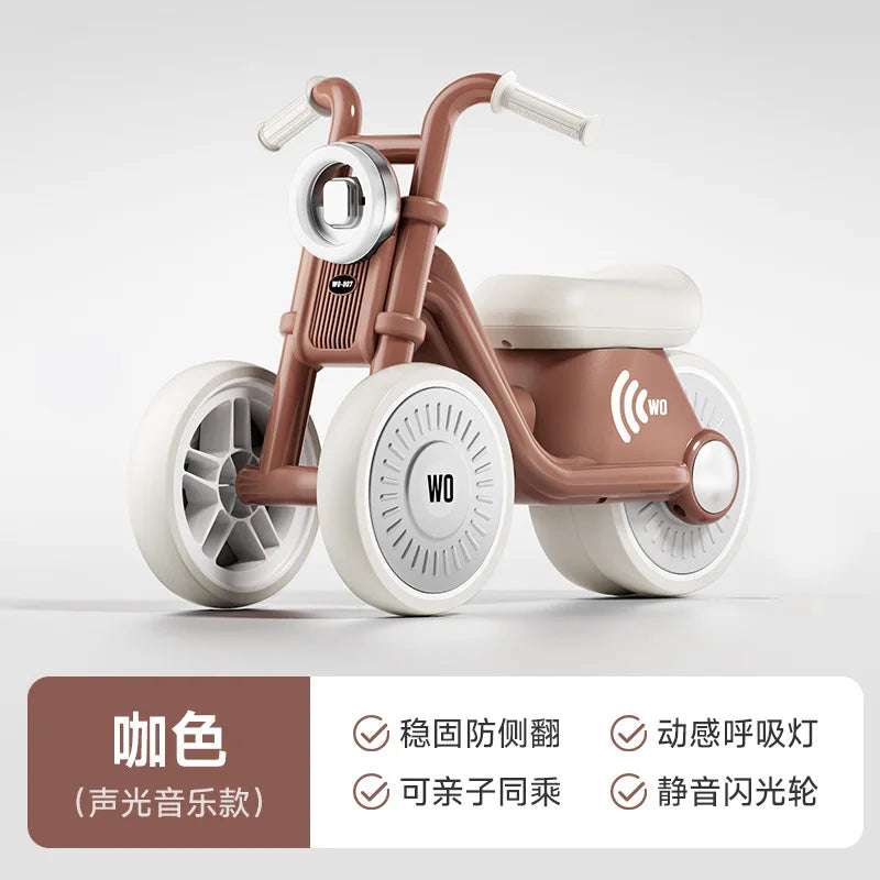Prince Motorcycle Children's Gliding Balance Carrot 1-3 Years Old Baby Walker No Pedal Squeezy Toy Outdoor Fun Sports Ride On