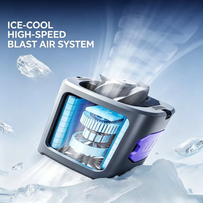 2026 New Semiconductor Cooling Waist Fan Portable USB Rechargeable Mini Air Conditioner Personal Cooler for Outdoor Work