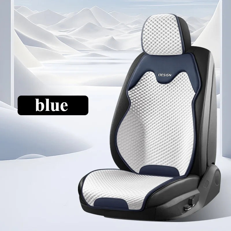 Universal Ice Silk Car Seat Cushion Breathable Seat Cover Sweat Absorption Cool Cushion Universal Split Single Sitting Rear Set