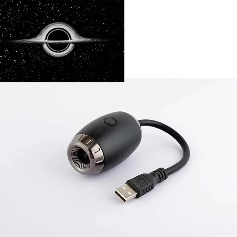 Car Interior Light Roof Star Light USB LED Starry Atmosphere Projector Decoration Night Party Decor Romantic Saturn Galaxy Light