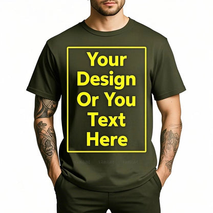Customized Tee Shirt For Men Design Your Logo Here Cotton Unisex Tshirt  Cotton Summer Top Fashion Unisex Tshirt