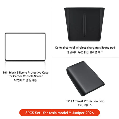 YZ For Tesla Model 3 Y YL Juniper Highland Armrest Pad Soft Case Center Console Box Cover Aanti-scratch 2026 Accessories