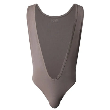 BRAVE PERSON Men's V-Shaped Stretchy Slim Fit Bodysuits One-Piece Shapers Fitness Singlet Leotard for Body Building