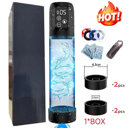 Automatic Electric Penis Pump Male Enlargement Erection Trainer Rechargeable Smart LCD Display IPX7 Waterproof Vacuum Device