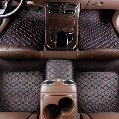 5Pcs Set Universal Car Floor Mats PU Leather Waterproof Auto Foot Pad Protector Automobile Interior Carpet Accessories Interior