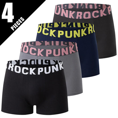 4/10 Piece Set Of Multi-color Men's Underwear Comfortable And Soft Cotton Flat Angle Pants Elastic Waist Sports Base Shorts