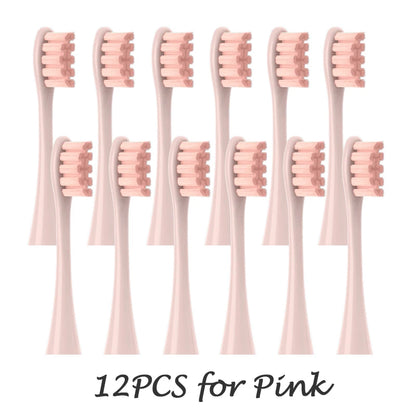 12PCS Vacuum Sealed Packed Replacement Brush Heads for Oclean X PRO/ Z1/ F1/ One/ Air 2 /SE Soft DuPont Deep Cleaning Nozzles
