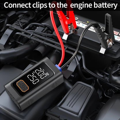 12V Car Jump Starter Multifunctional Tire Inflator Air Compressor Power Bank Emergency Battery Booster Rescue Tool for Car SUV
