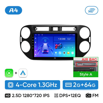 Ainavi Car Radio For Volkswagen VW Tiguan 2006 2010 2016 Golf Plus Wireless Carplay Android Auto Car Stereo Multimedia Player