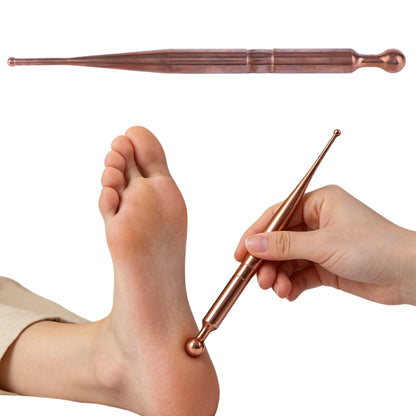 Pure Copper Massage Wand Lightweight Trigger Point Massage Acupressure Pen Handmade for Muscle Relief and Improved Circulation