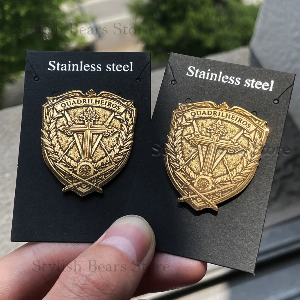 Fashion Accessories Badges Custom Company Logo Brooch Stainless Steel Jewelry Brooch Personalized Collect Brooch Wholesale Gift