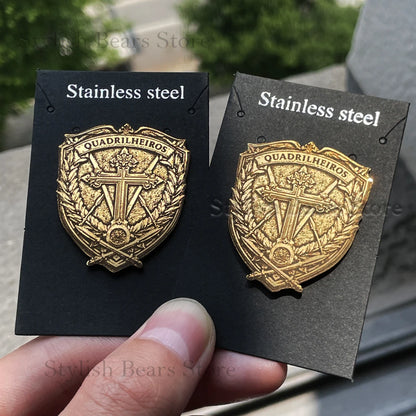 Fashion Accessories Badges Custom Company Logo Brooch Stainless Steel Jewelry Brooch Personalized Collect Brooch Wholesale Gift