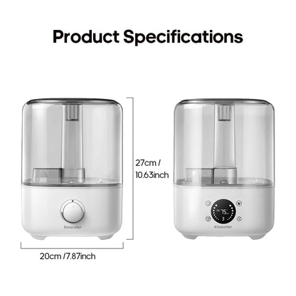 5L Air Humidifier Professional Large Capacity Home Air Humidifiers Ultrasonic Water Mist Diffuser Kinscoter Brand