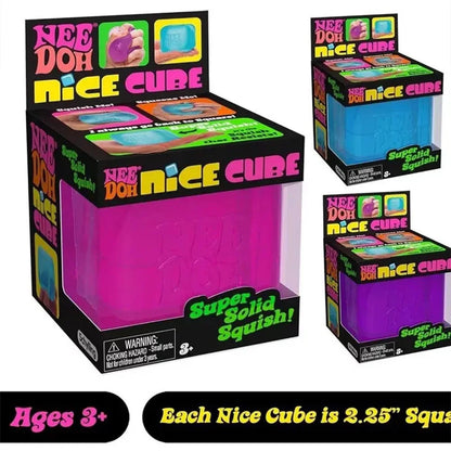 Schylling NeeDoh Solid Cube Sensory Squeeze Toy Stress Relief Anxiety Reliever Squishy Stress Buster for Sensory Needs