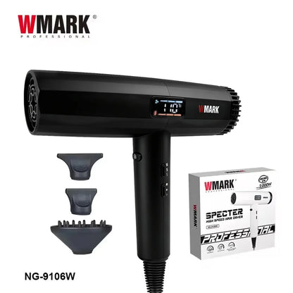 WMARK Hair Dryer Professional Blow Drier Hot and Cold Adjustment Hair Dryer Machine Wired Negative Ion Home Appliance NG-9106W