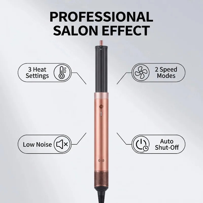 5 in 1  Detachable Airflow Hair Dryer Brush Comb Curler Straightening Brush Heat Control Styler for Smooth Hair anion
