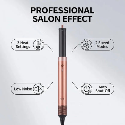 5 in 1  Detachable Airflow Hair Dryer Brush Comb Curler Straightening Brush Heat Control Styler for Smooth Hair anion