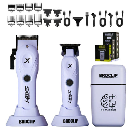 BRDCLIP X Series Professional 8800rpm Barber Clipper Set Hair Trimmer 10000RPM Foil Shaver Fade Men's Haircutting Set