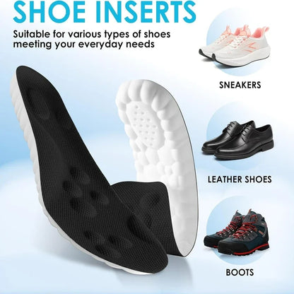 1Pair/3Pair/5Pair/8Pair 4D Cloud Insoles for Men Women Shock Absorption Inserts Soft Memory Foam Insoles for Shoes Boots Sneaker