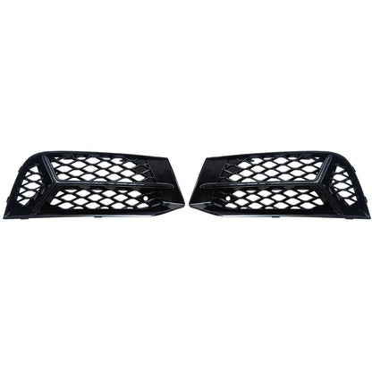 2Pcs HONEYCOMB Mesh Fog Light Grill Cover For Audi A3 2017-2020 Bezel Car Front Bumper Lamp Grille Racing Style Auto Accessories