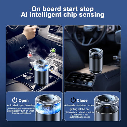 Smart Car Aroma Diffuser Cloud Mist With Sound RGB Light Auto Air Freshener Rechargeable Removing Odors Car Accessories