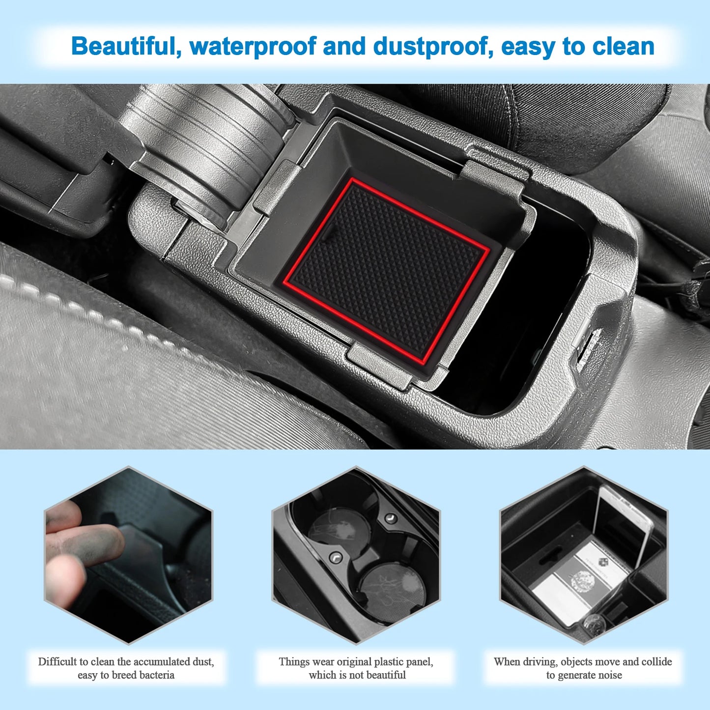 RUIYA for Ford Puma MK2 Puma II 2020-2024 Car Door Groove Mat Ford Puma Anti-slip Slot Pad Auto 2024 Ford Puma MK2 Accessories