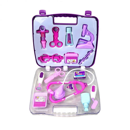 14Pcs Doctor Kit Set Pretend Play Nurse Accessories Carrying Case Role Play Educational Kit for Kids Boys Girls