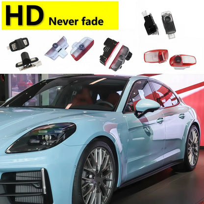 HD 2 For Porsche Panamera 4S 970 971 Cayenne 955 957 958 Macan S 95B 911 718 Boxster Cayman LED Car Door Projector Welcome Light