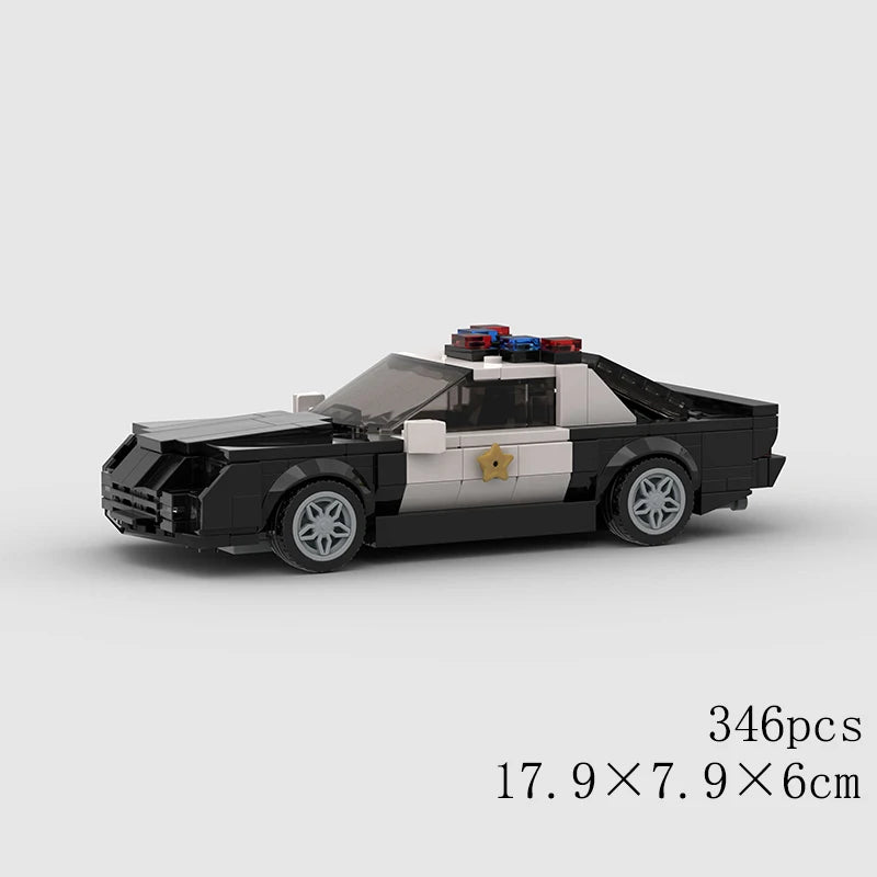 Classical Car Speed MOC SUV Racing Police Model Building Bricks Roadster Vehicle City Super Race Blocks Technical Christmas gift