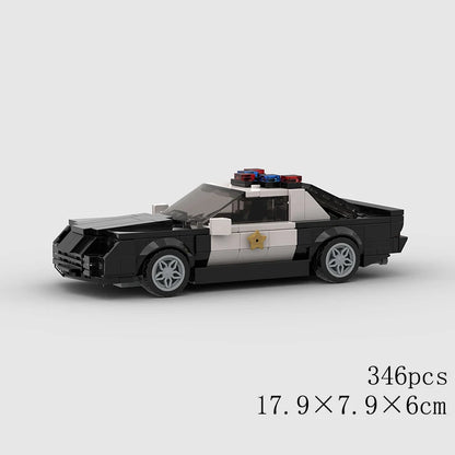 Classical Car Speed MOC SUV Racing Police Model Building Bricks Roadster Vehicle City Super Race Blocks Technical Christmas gift
