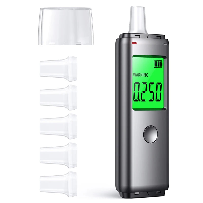 ZW Breathalyzer Rechargeable | Professional-Grade Accuracy | Portable Breath Alcohol Tester for Personal & Professional Use Pro