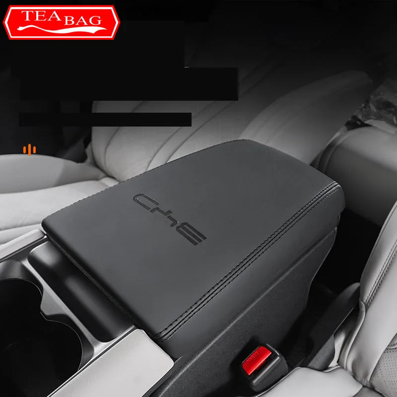 For BYD Yuan Pro Yuan UP EV 2024 Car Armrest Box Cover Interior Central Armrest Protection Gear Leather Pad Auto Accessories