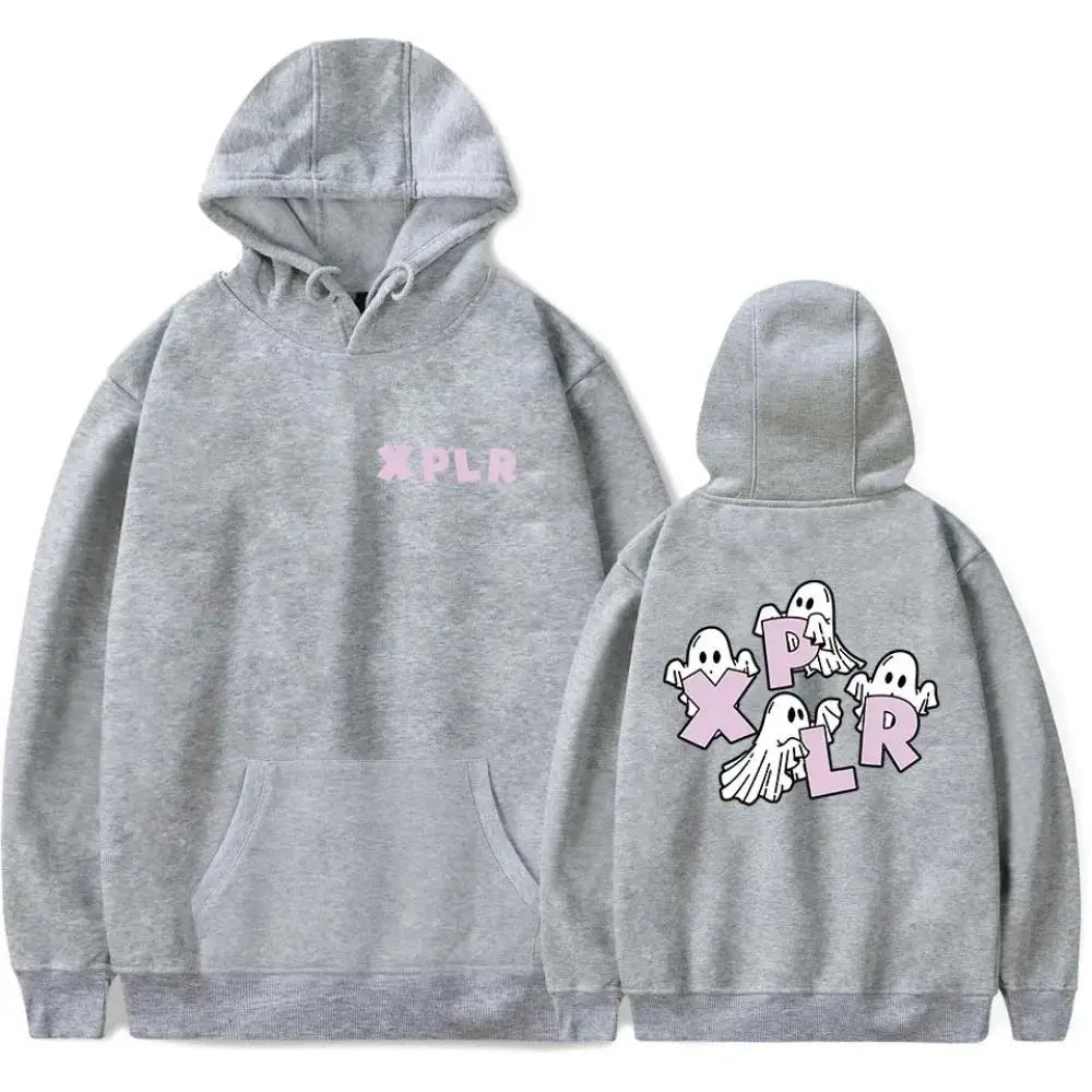 XPLR Sam and Colby Ghost Merch Hoodies Unisex Hooded Sweatshirt Casual Clothing