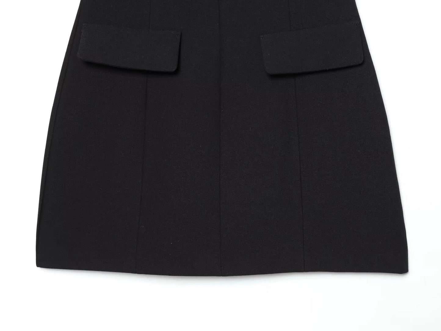 ZARK Fashionable round Neck Bubble Sleeve Short Dress Polyester High Waist Skirt for Women City Commuting Casual Wear Zipper ...