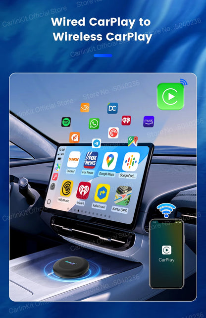 CarlinKit CarPlay Ai Box Android 15 Ultra2 SM6350 8GB+128GB Smart Android TV Box Wireless CarPlay Android Auto GPS For OEM Cars