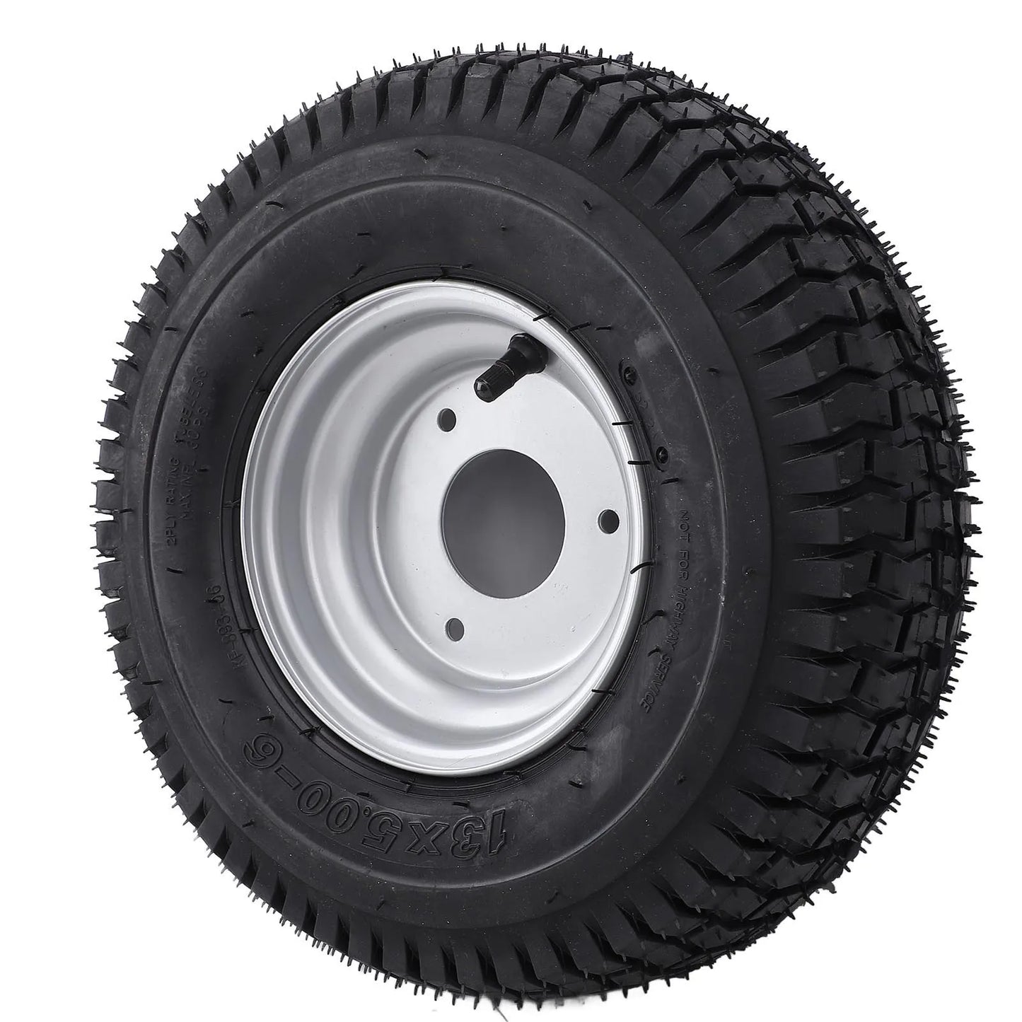 13x5.00‑6 Wheel Tire with Rim Vacuum Tubeless Enhanced Traction Antislip All Terrain Tire for ATV Quad Go Kart Golf Cart Bike