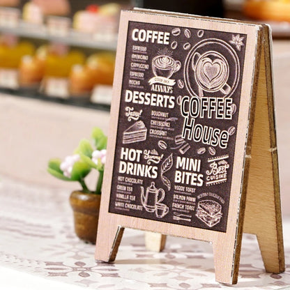 Coffee Shop Doll House Mini DIY Kits Making Room Assembling Toys Bedroom Decorations Furniture Dollhouses Toys For Xmas Gifts