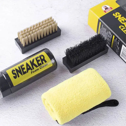 150ML White Suede Boots Dry Cleaning Kit - Water-Free Foam Sneaker Cleaner Brush And Cloth Shoe Cleaning Kit for Sneakers 1 Pcs